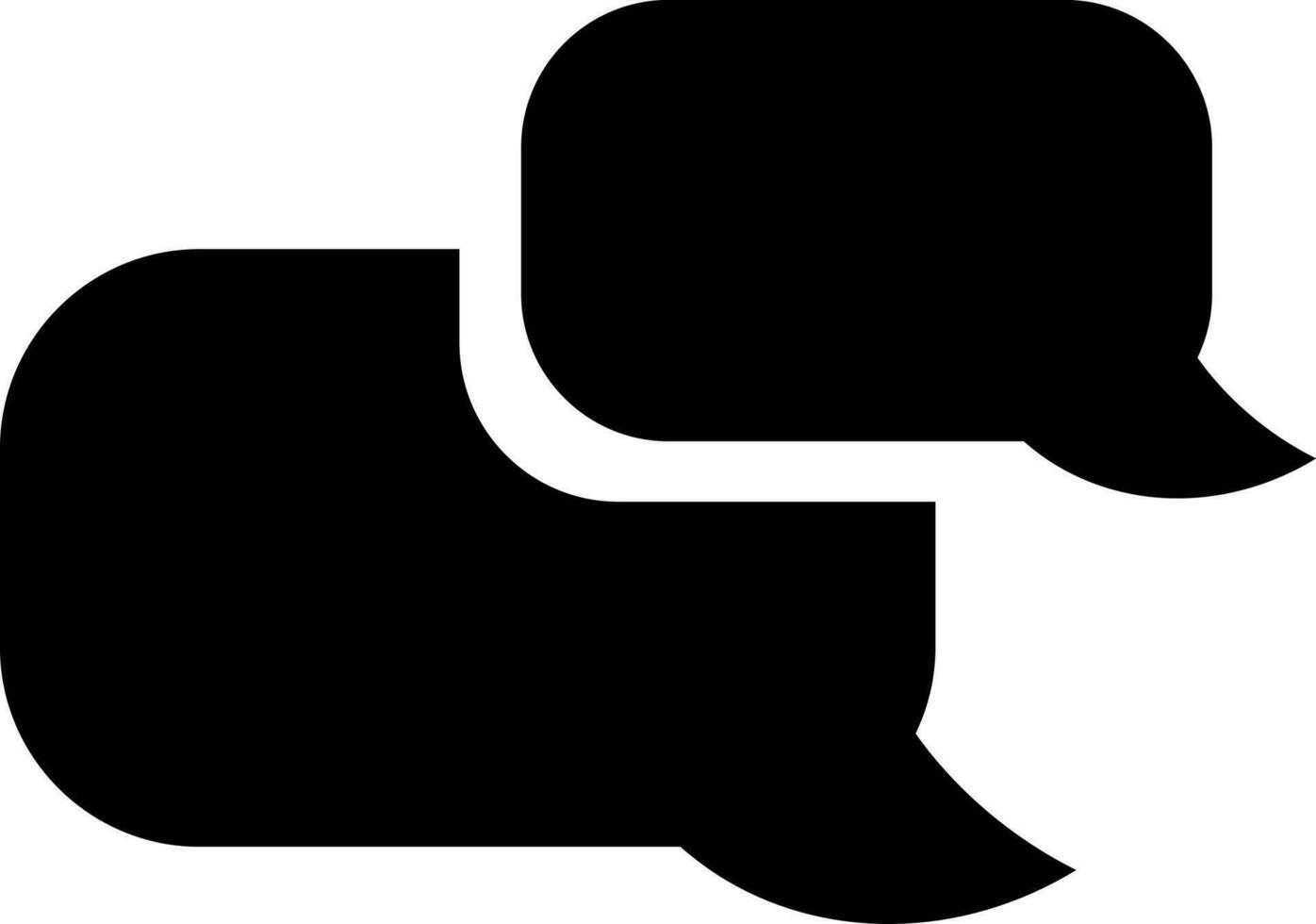 Black speech bubble icon on white background. vector