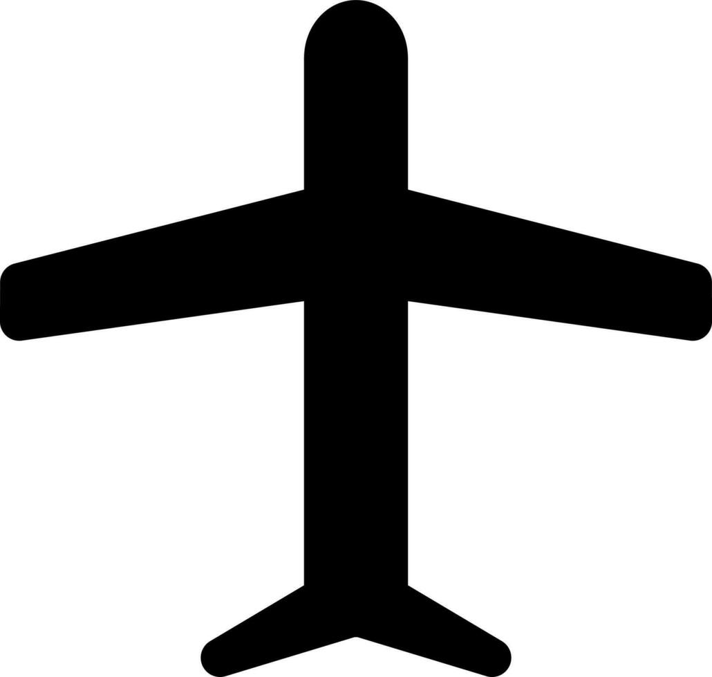 Airplane icon in black color. vector