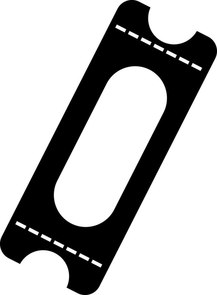 Black and White illustration of ticket icon. vector