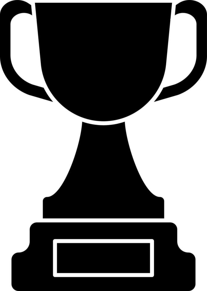 Trophy cup icon in flat style. vector