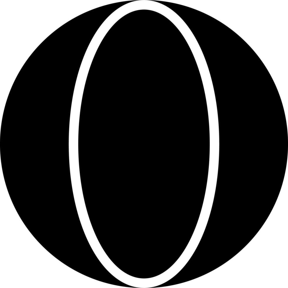 Illustration of ball icon in Black and White color. vector