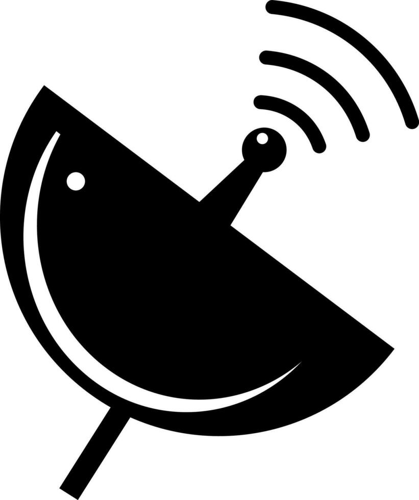 Vector sign or symbol satellite dish in flat style.