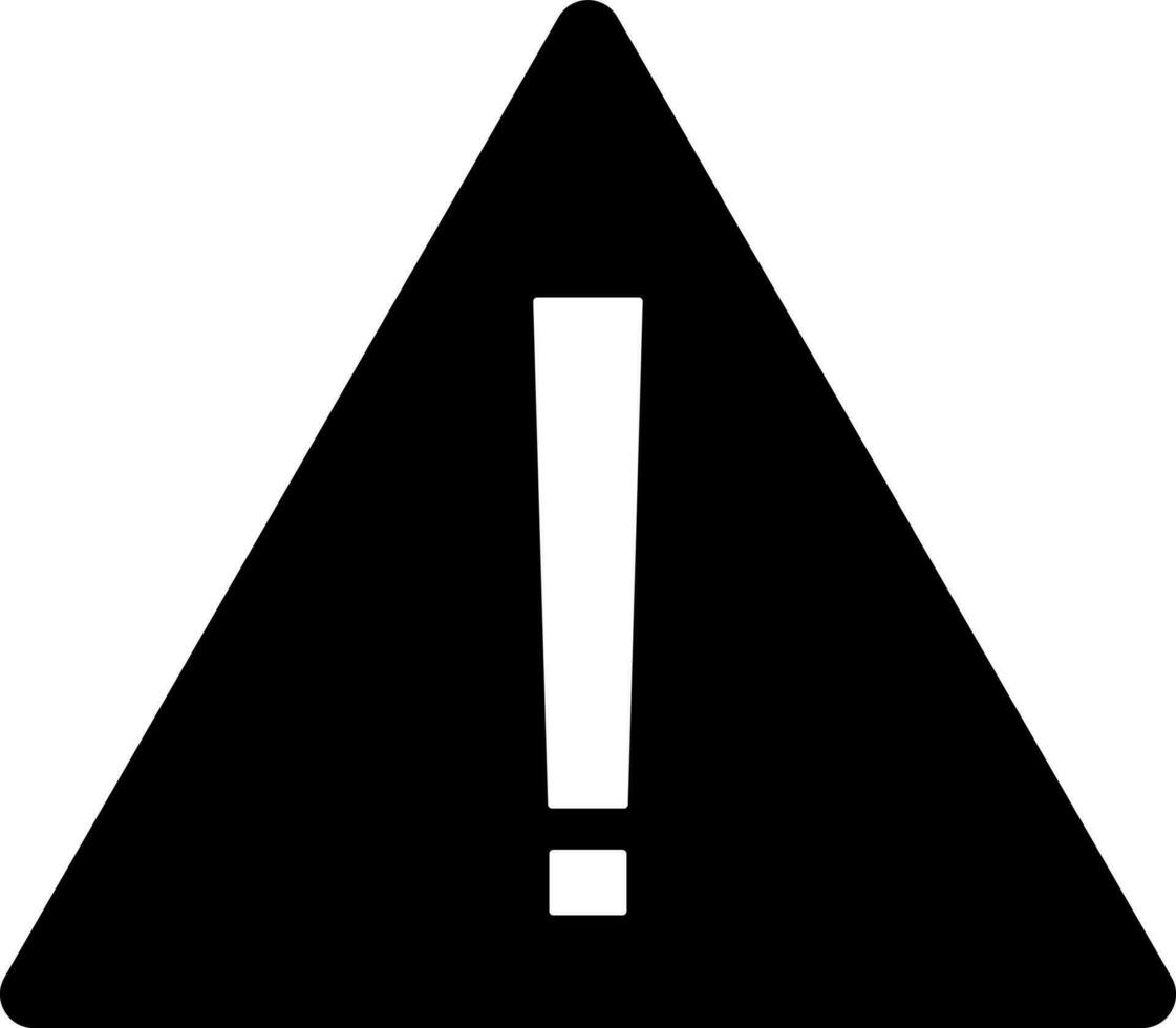 Warning icon in Black and White color. vector