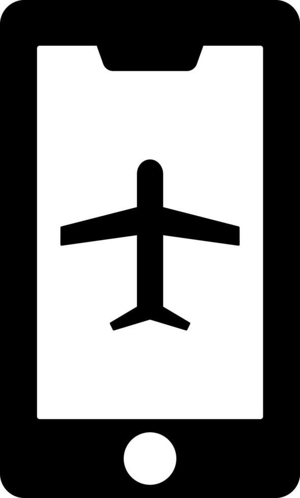 Airline service app in smartphone icon. vector