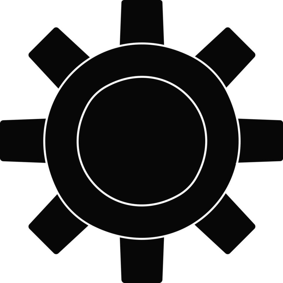 Black gear on white background. vector