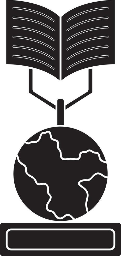 World globe award in flat style. vector