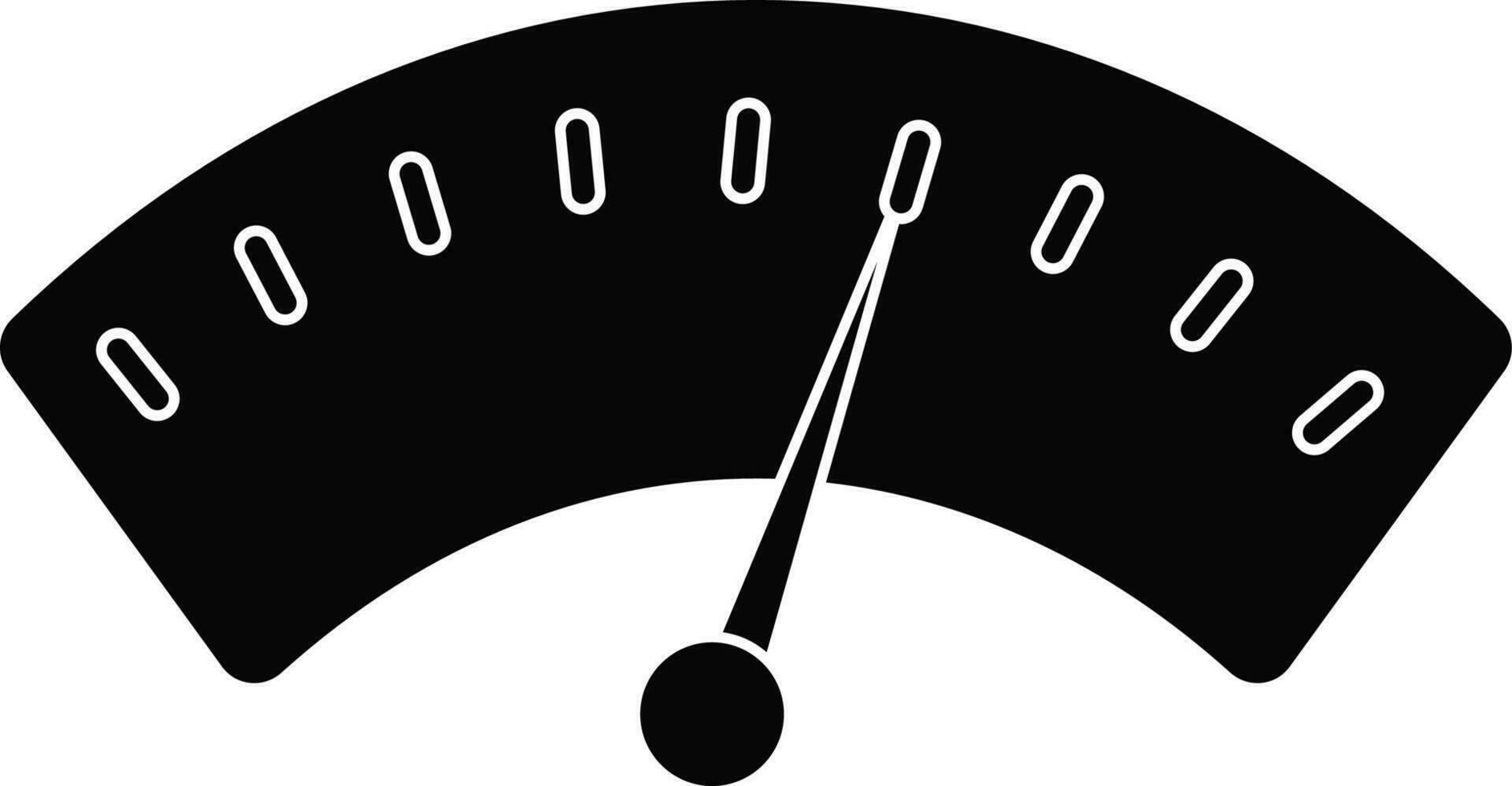 Black speedometer on white background. vector