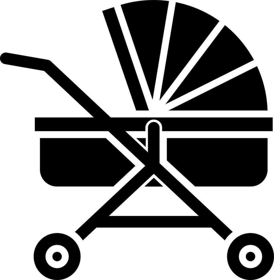 Vector illustration of stroller icon.