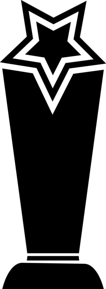 Star decorated trophy award. vector
