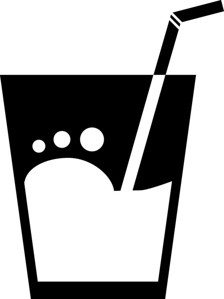 Flat style beverage icon in Black and White color. vector