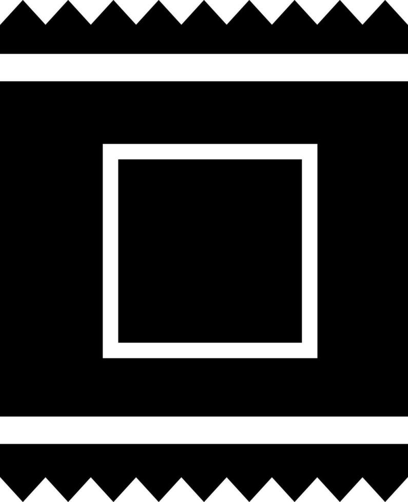 Flat style package icon in Black and White color. vector