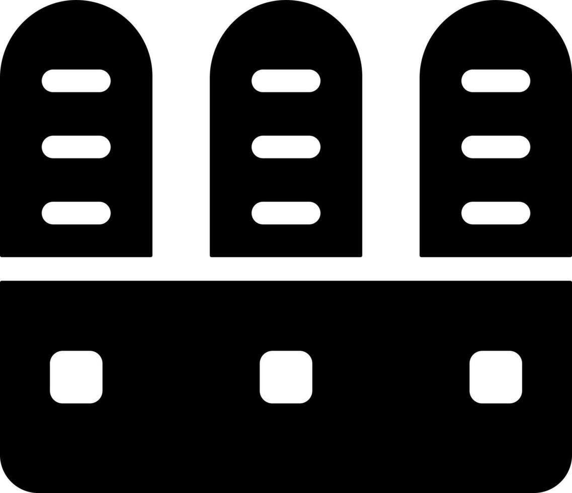 Baguette packet icon in Black and White color. vector