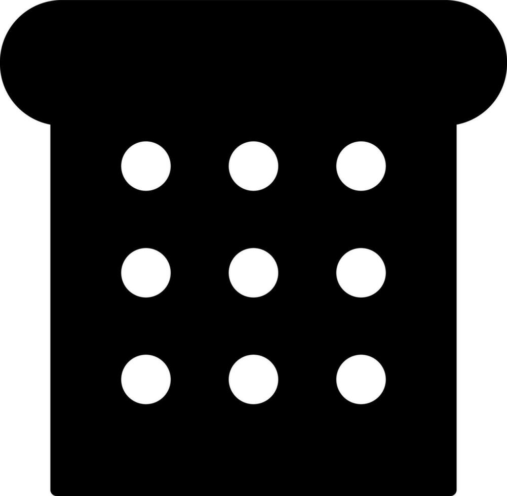 Bread slice icon in Black and White color. vector