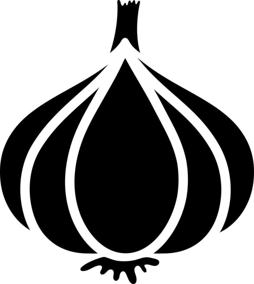 Illustration of garlic icon. vector