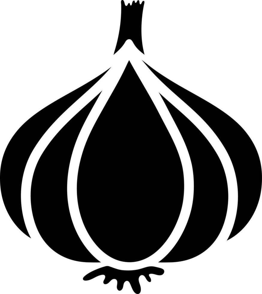 Illustration of garlic icon. vector