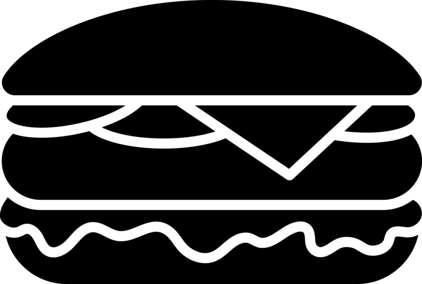 Hamburger icon in glyph style. vector