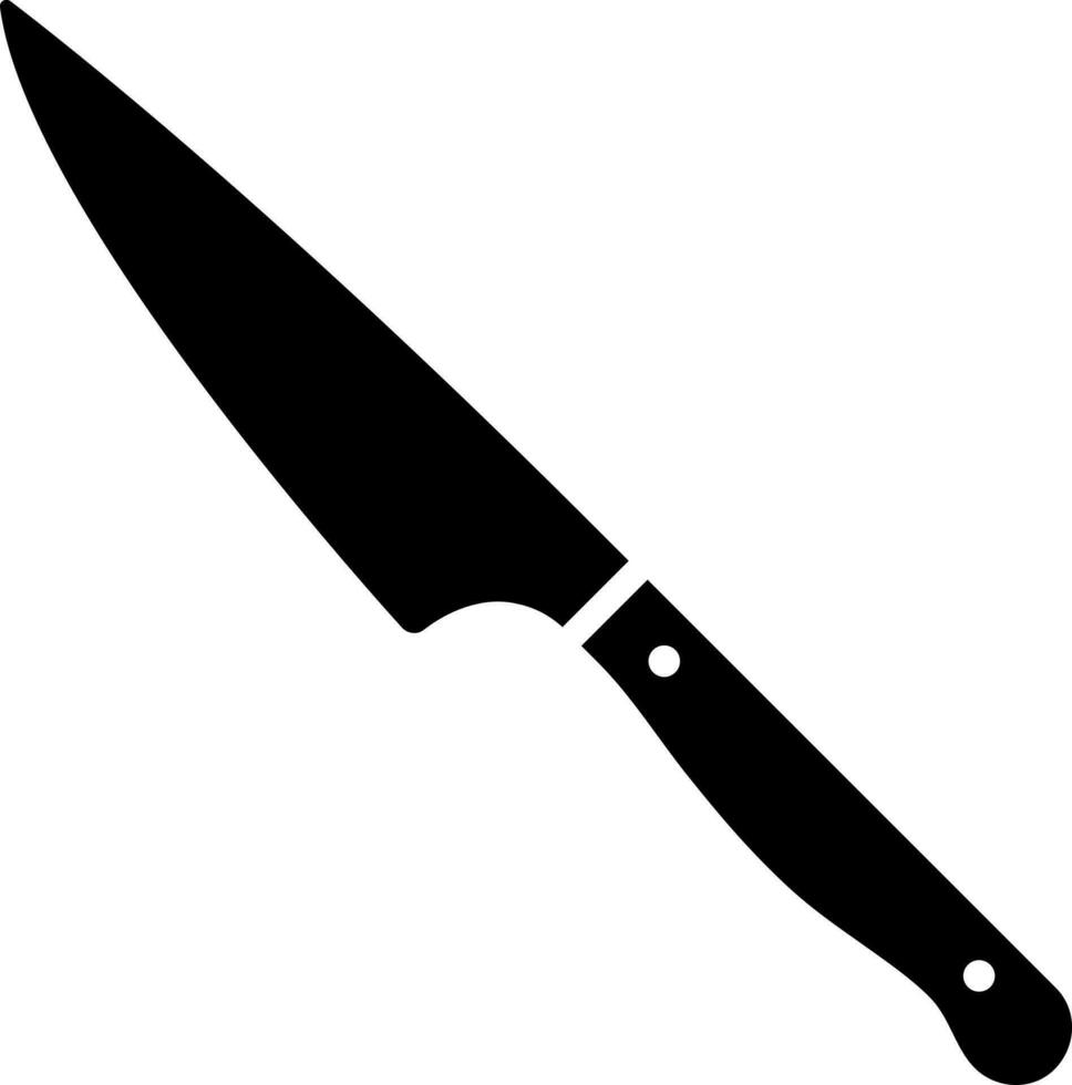 Glyph knife icon in flat style. vector