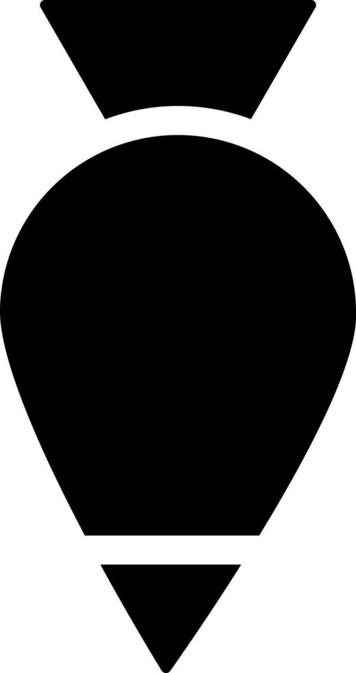 Vector illustration of piping bag icon.