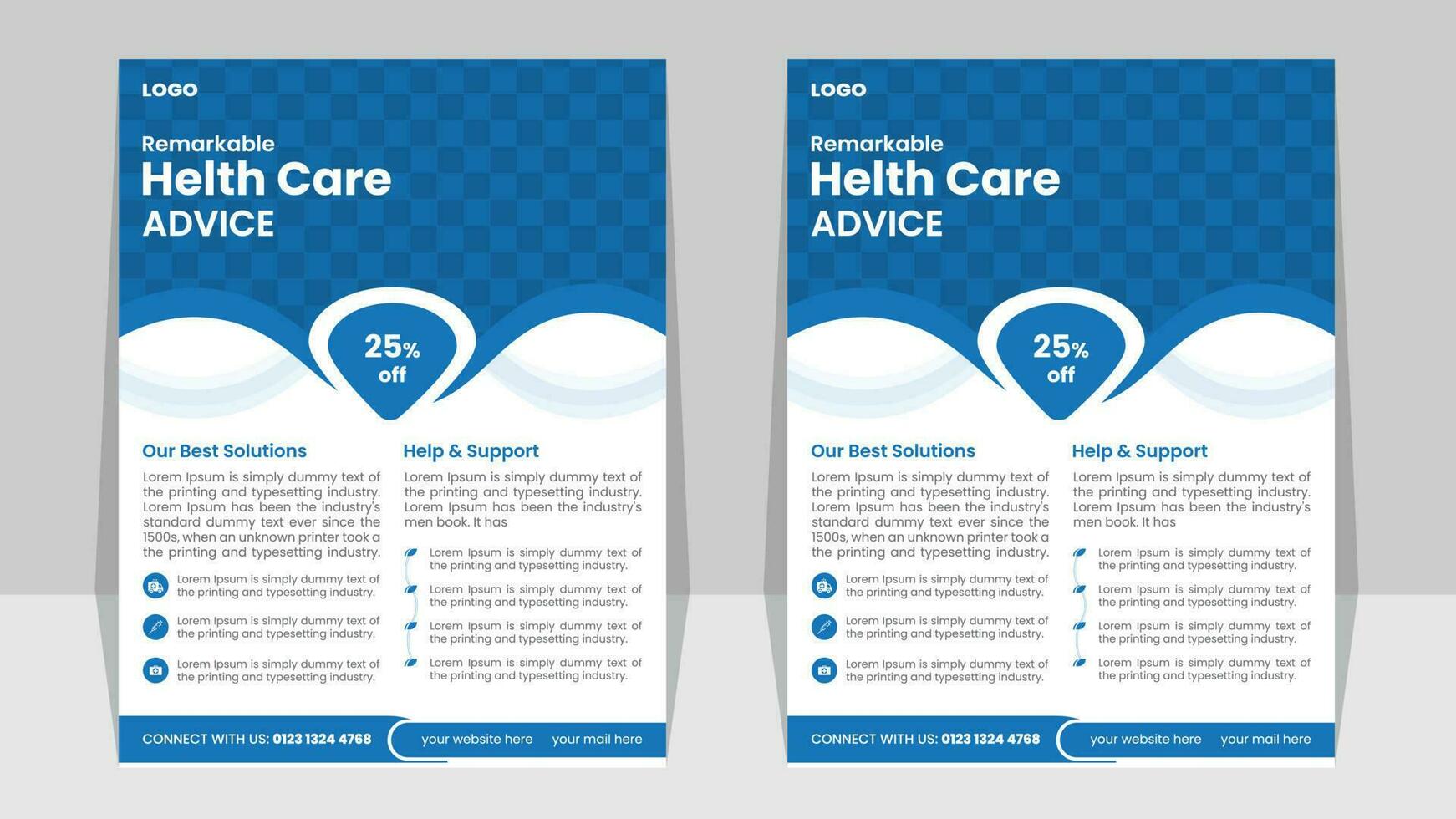 Medical flyer design vector