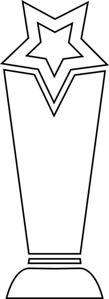 Star decorated trophy award. vector