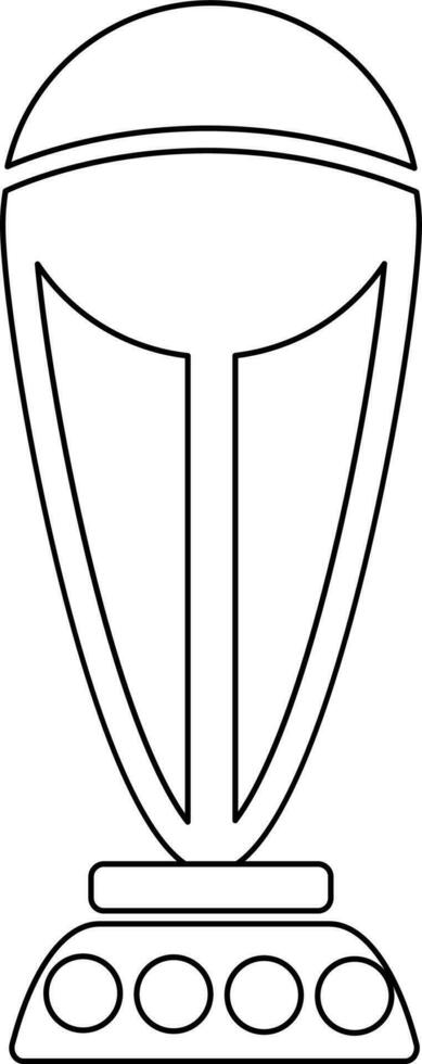 Black line art sport award in flat style. vector