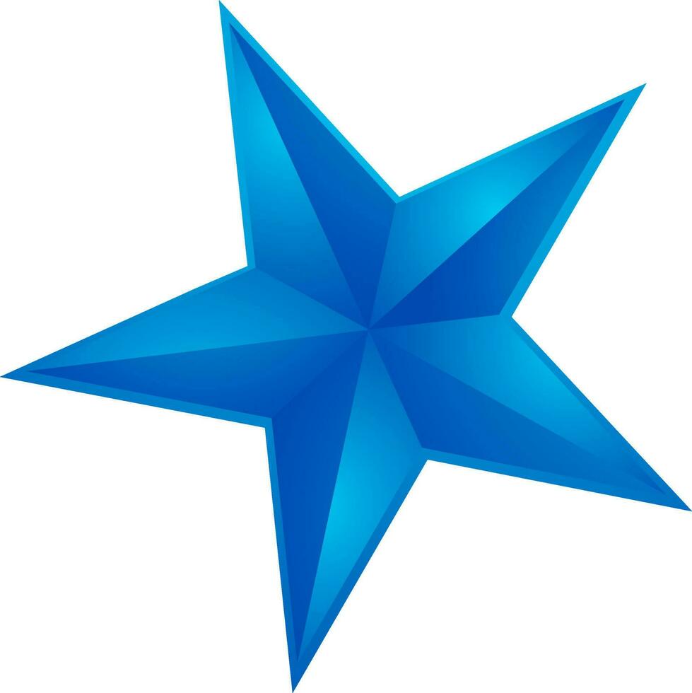 hermosa brillante azul estrella. vector