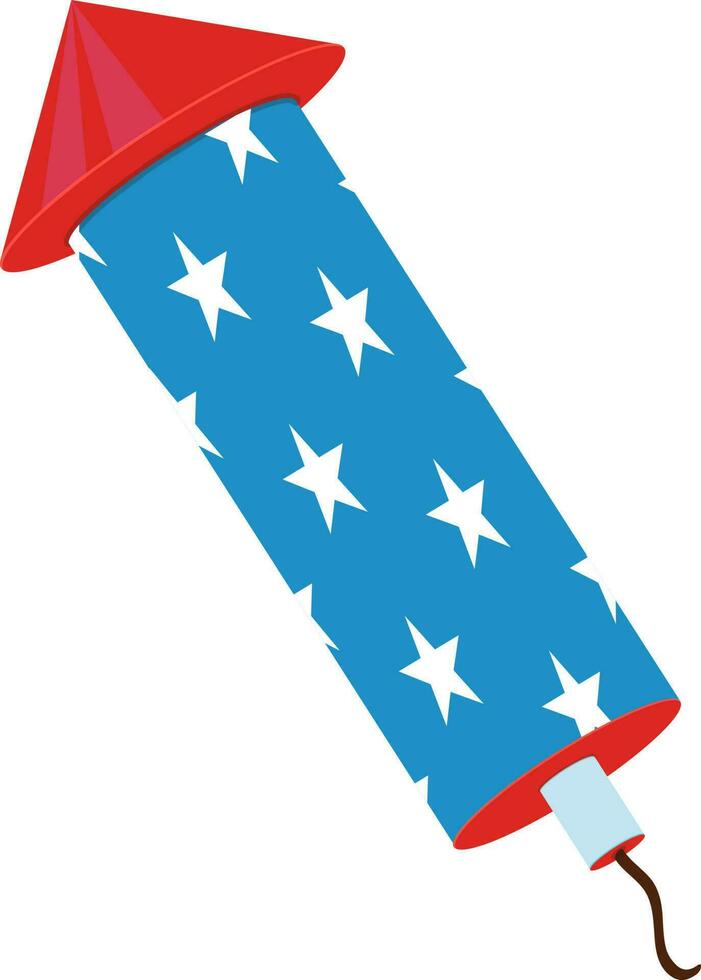 American Flag colors rocket design. vector