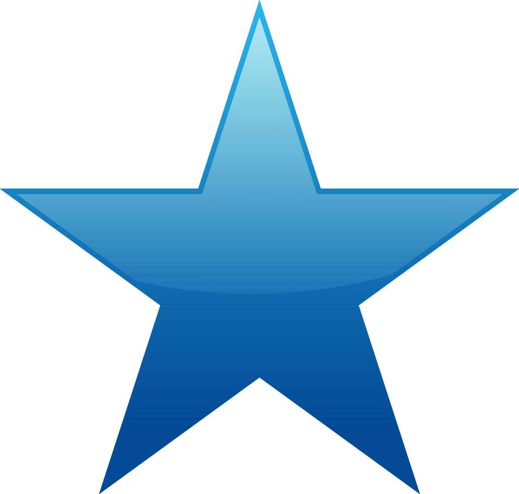 Illustration of a blue star. vector