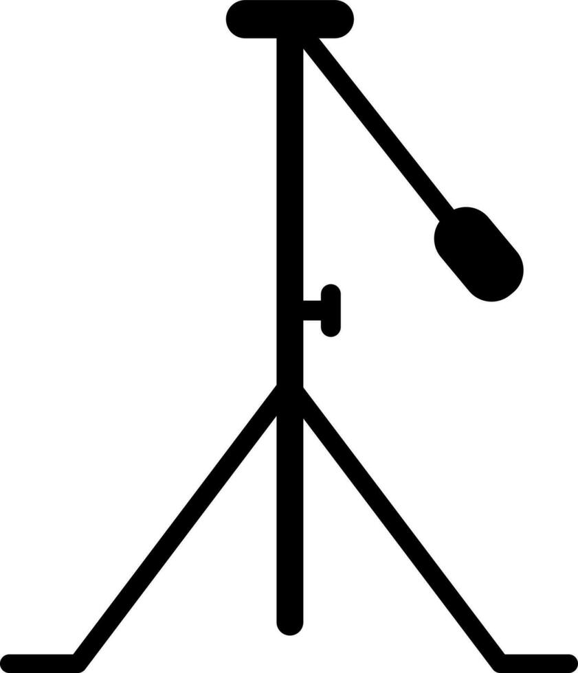 Black tripod on white background. vector