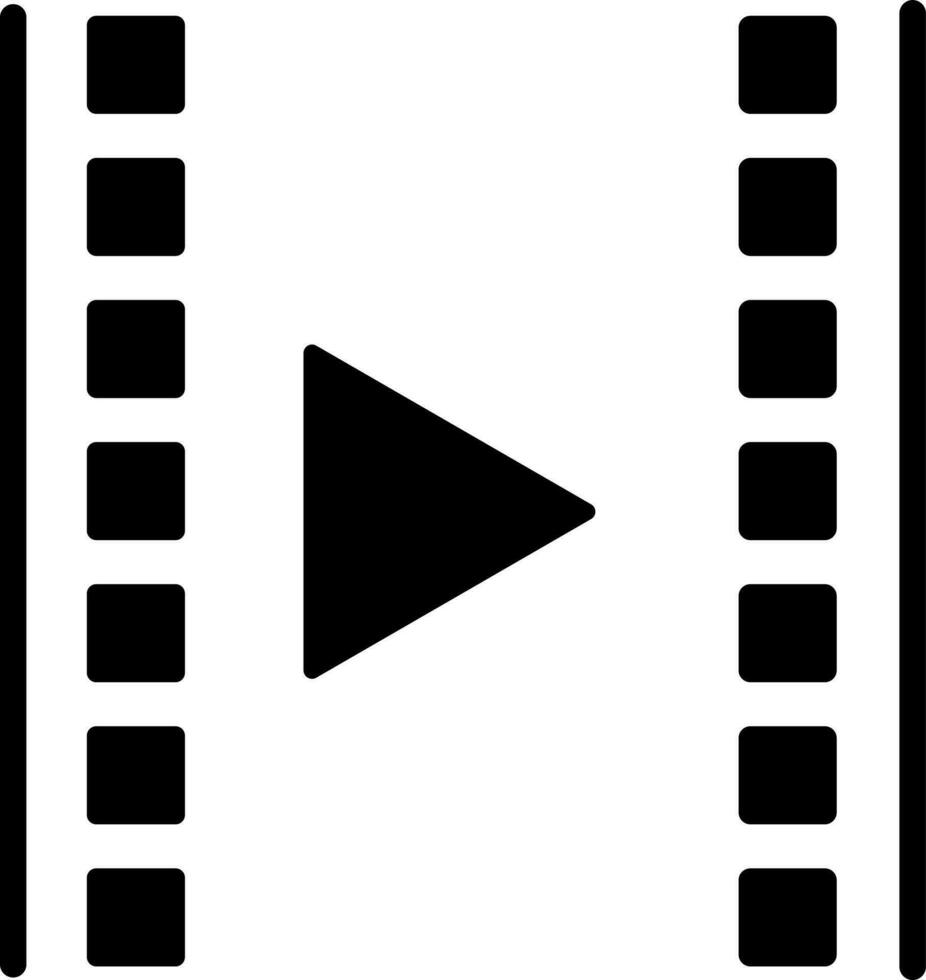 Movie film strip in black and white color. vector