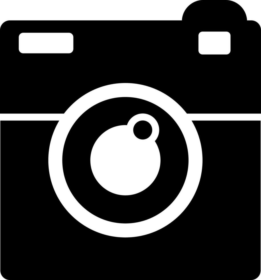 Flat style illustration of a camera. vector