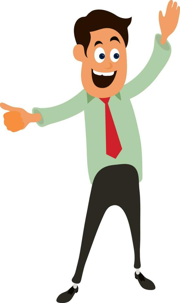 Cartoon character of a businessman. vector