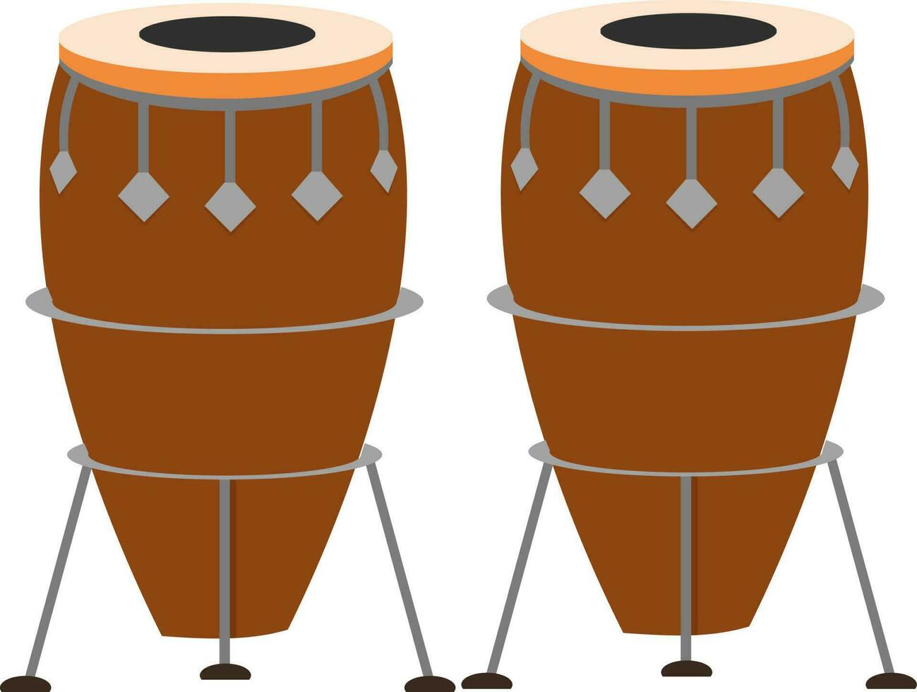 Illustration of conga drums. vector