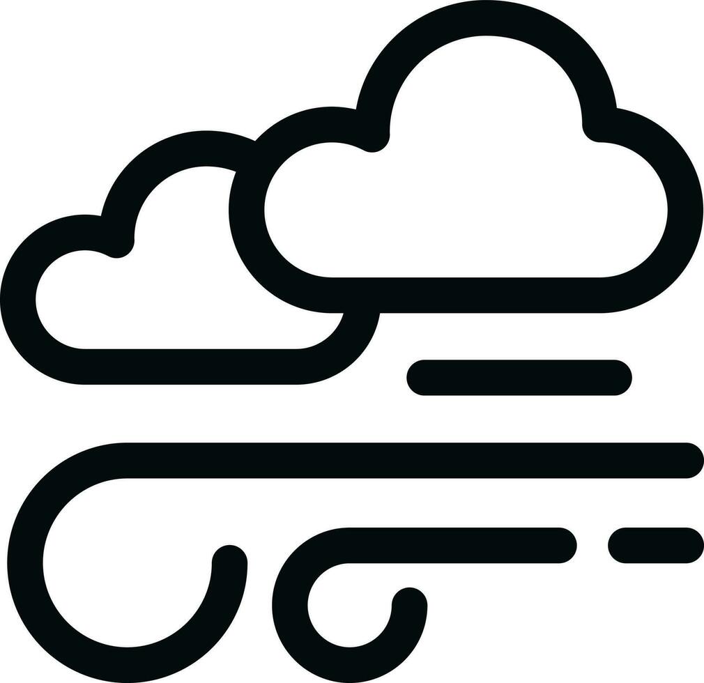 vector ilustración de Ventoso nube icono.