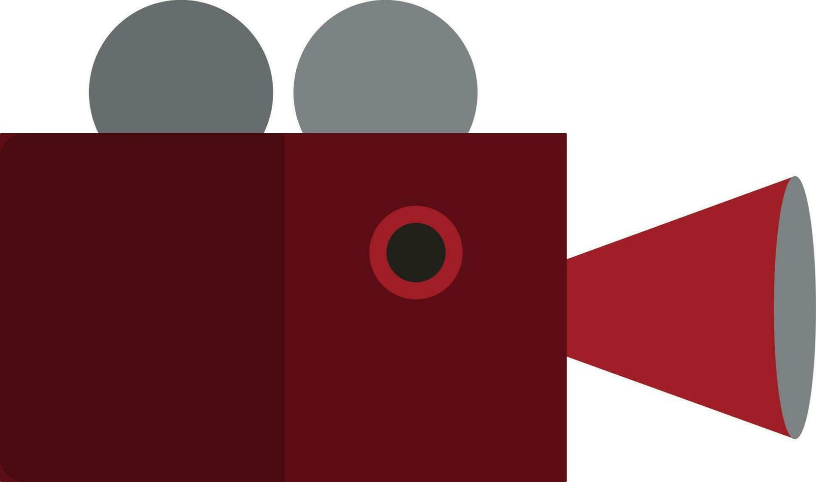 Film camera in red and grey color. vector