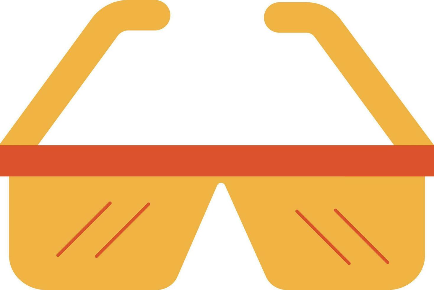 3d glasses icon for cinema concept in color. vector