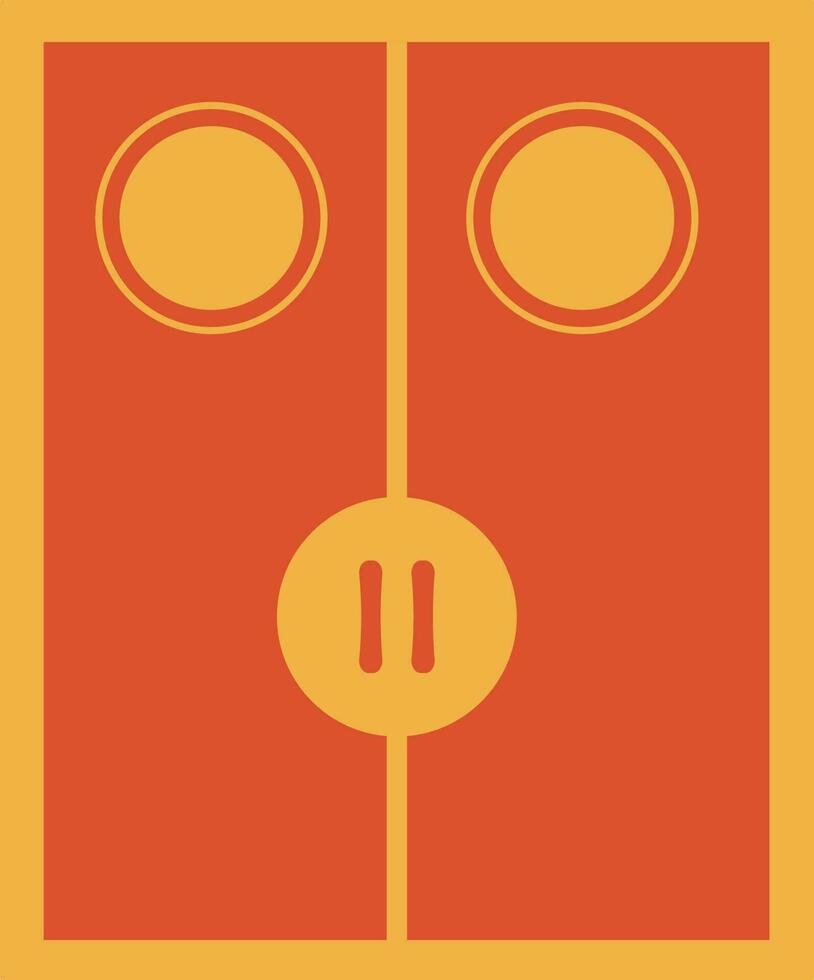 ilustración de cine salón portón en icono para entrada. vector