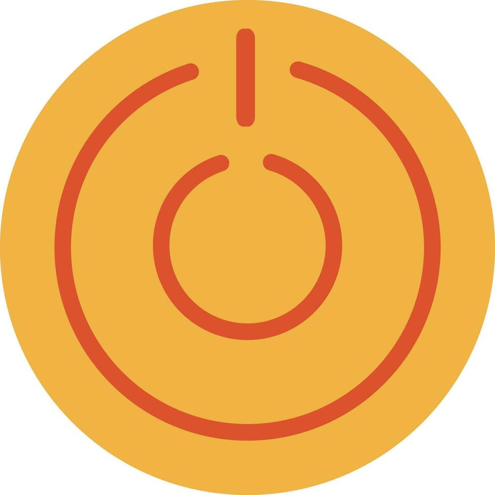 Illustration of power button icon for cinema concept. vector