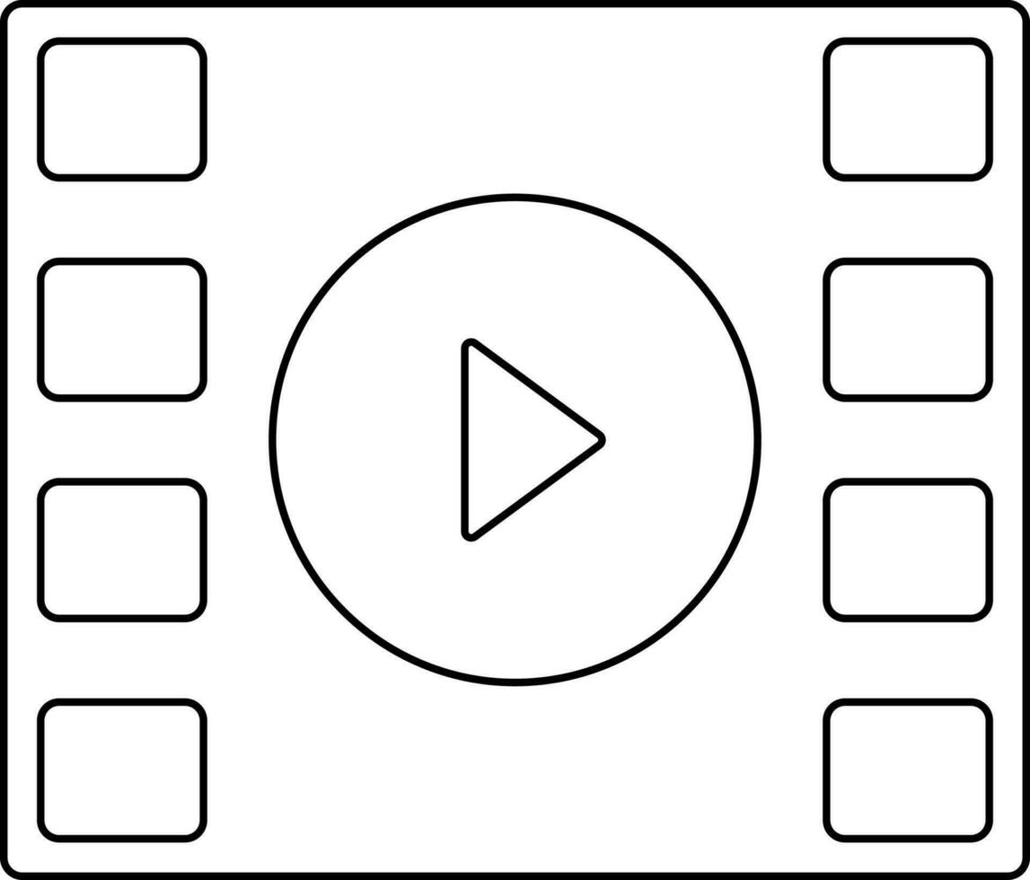 Short film icon in cinema in isolated. vector