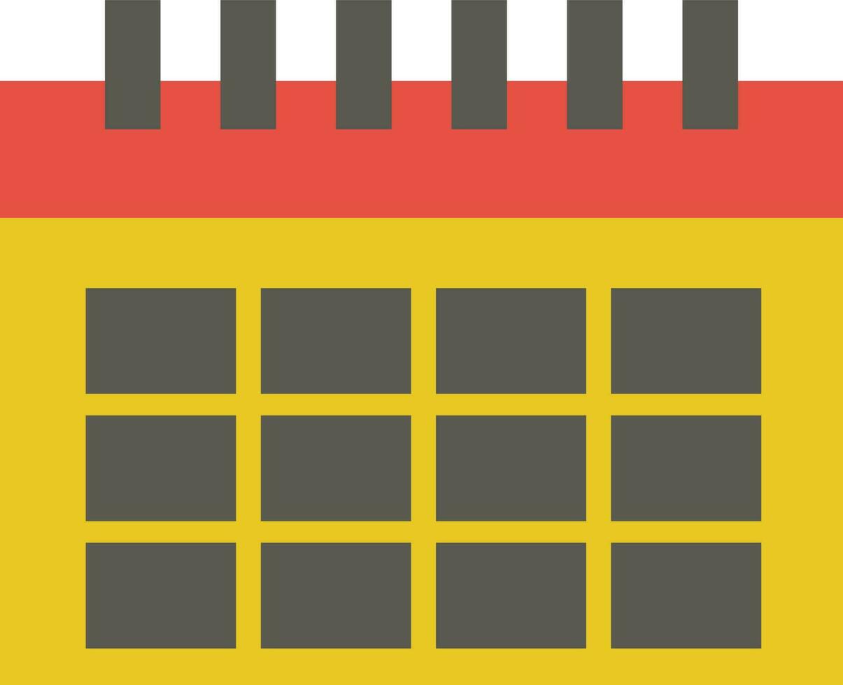 Flat style colorful icon of calendar. vector