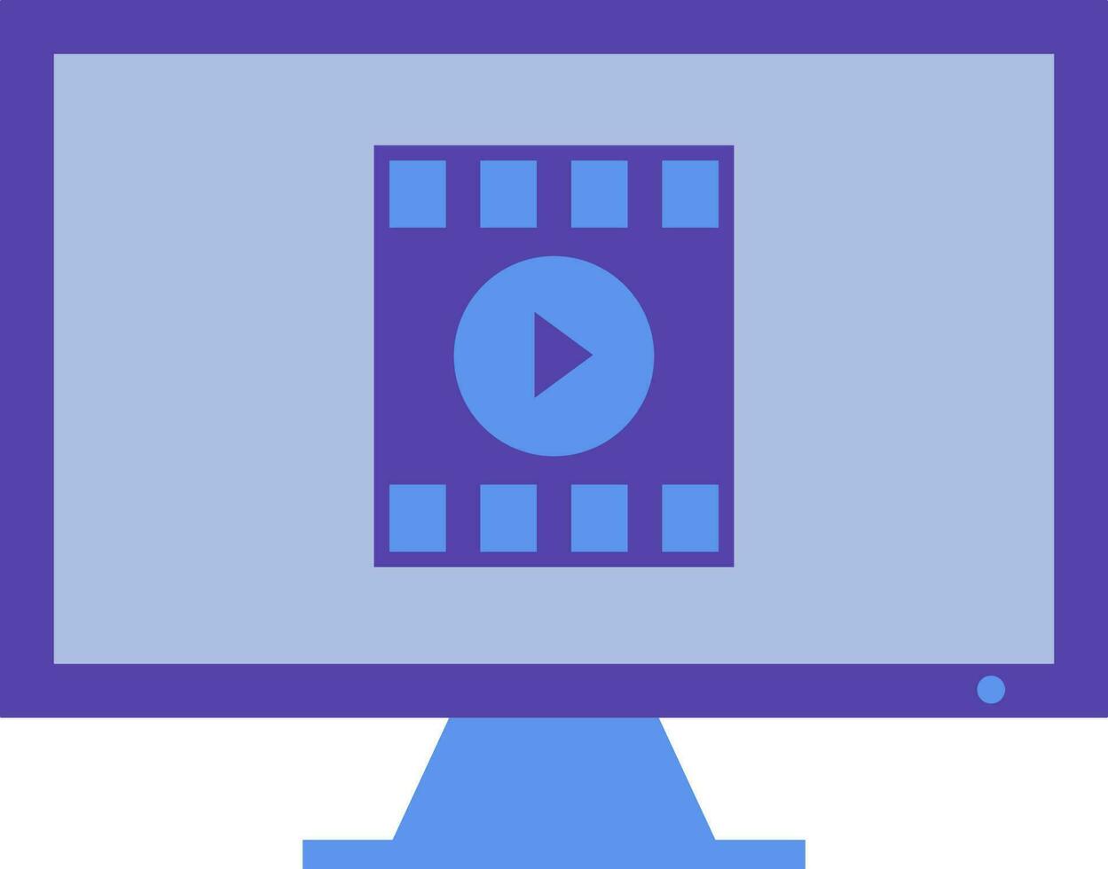 ilustración de televisión pantalla con vídeo icono. vector