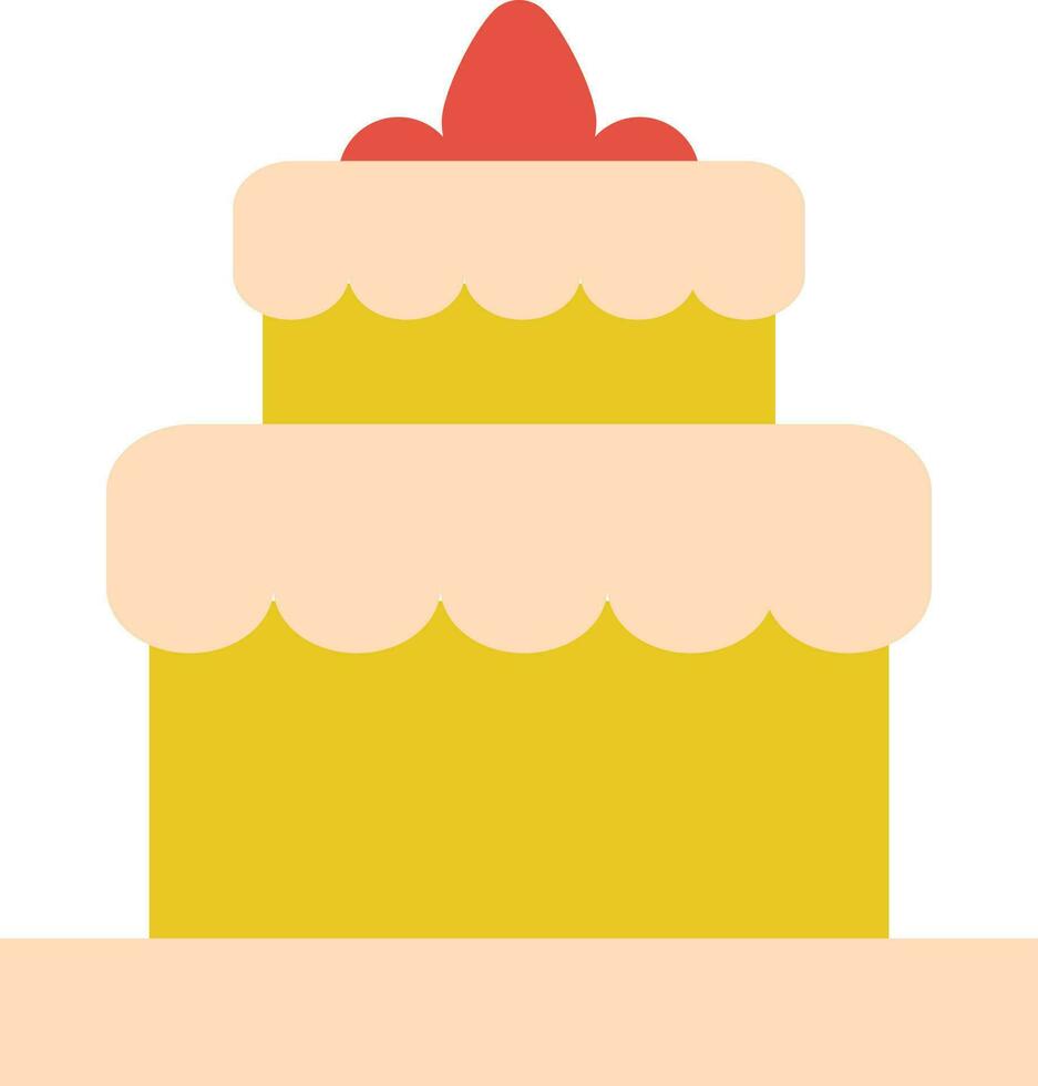 Isoated colorful icon of Cake for celebration concept. vector