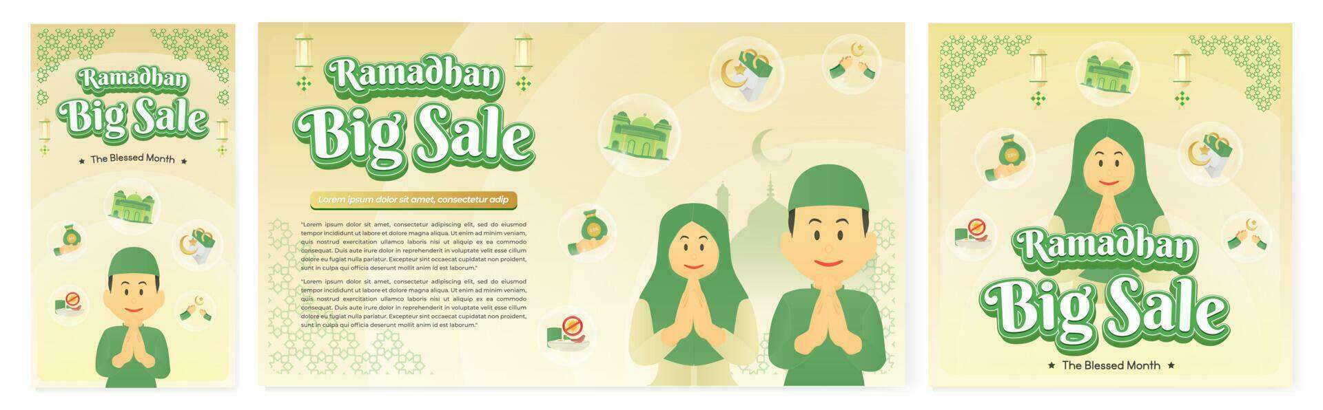 Banner Selamat Hari Raya Idul Fitri Illustration, Eid Mubarak, Eid Theme, The Blessed Month vector