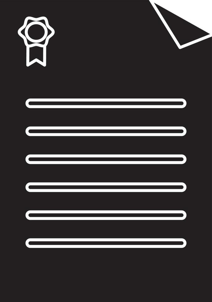 Black flat style blank document. vector