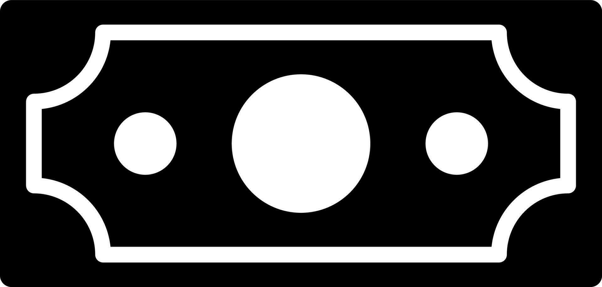 Glyph money icon in flat style. vector