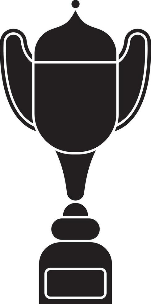 Trophy cup award in flat style. vector