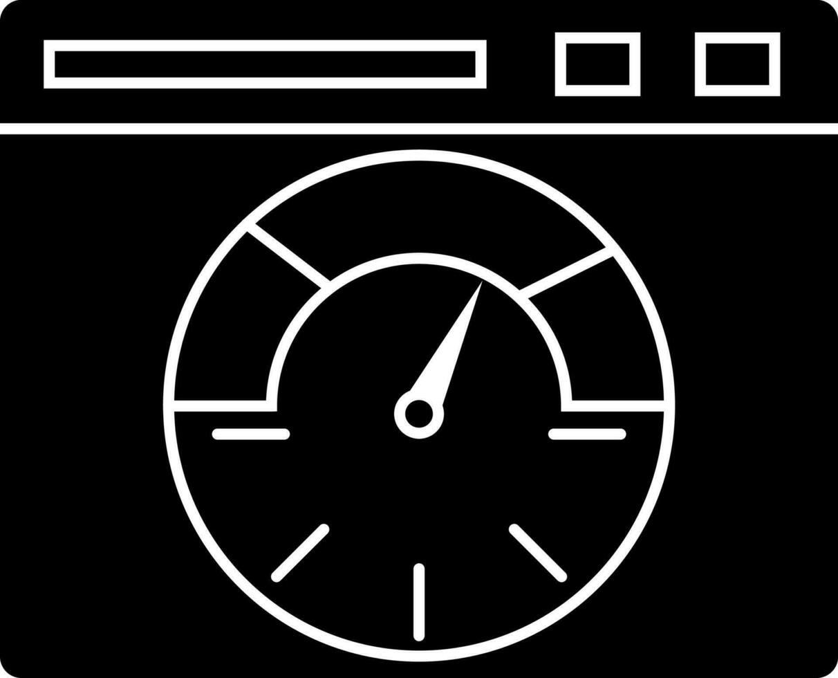Website speedometer or dashboard icon. vector