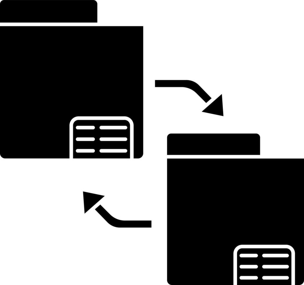 Illustration of data transfer icon. vector