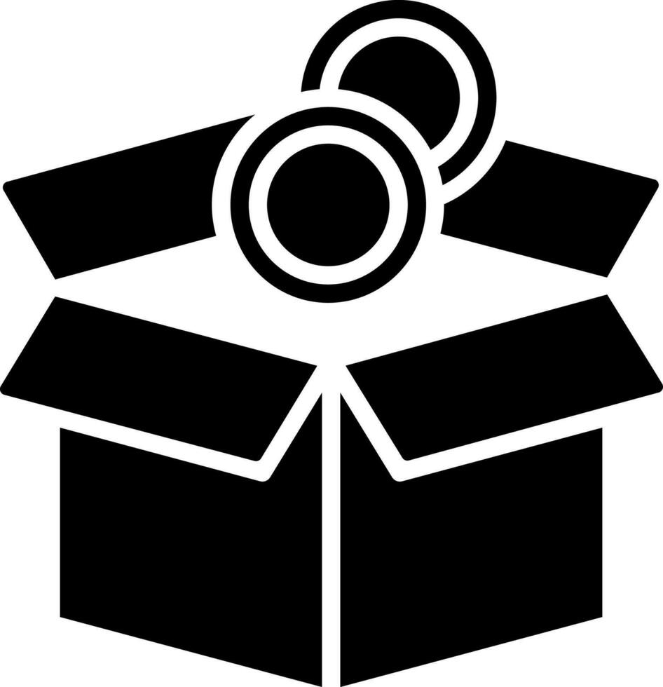 Vector illustration of block reward box icon.