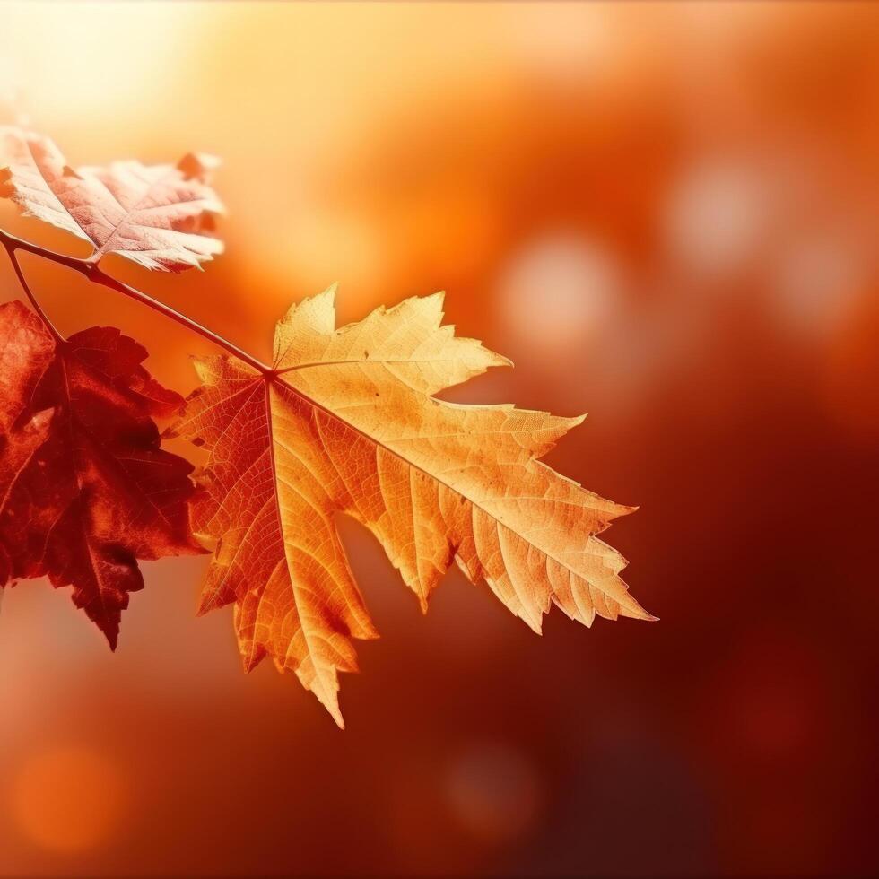 Autumn falling leaves background. Illustration photo